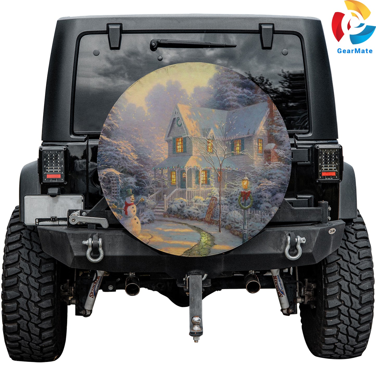 Merry Christmas 2024 Christmas House Decor Spare Tire Cover – Premium Waterproof UV Resistant Protector