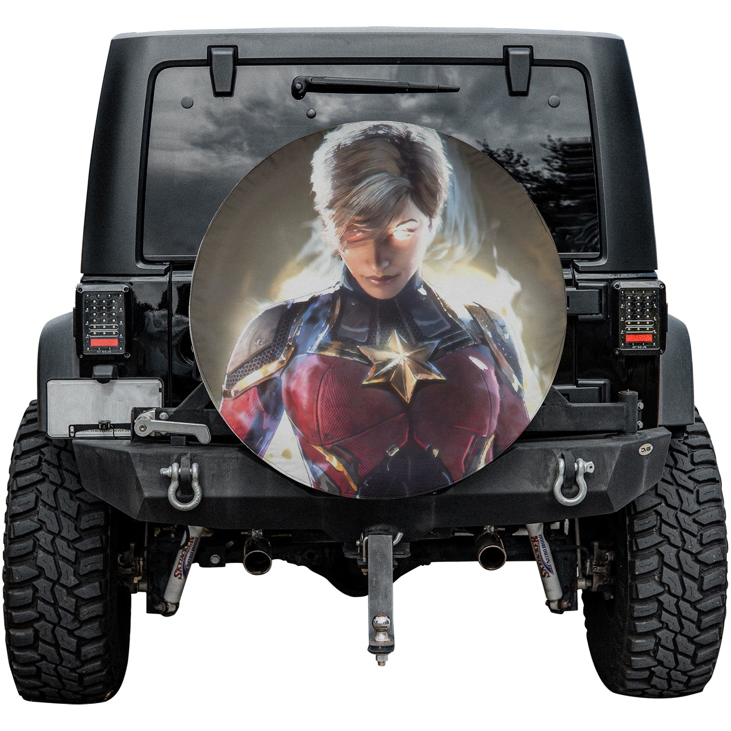 Marvel Captain Marvel Heroes Spare Tire Cover – Premium Waterproof UV Resistant Protector