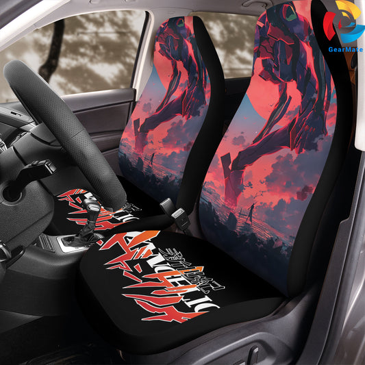 Neon Genesis Evangelion Car Seat Covers – High Quality Graphic and Polar Fleece Protector Set