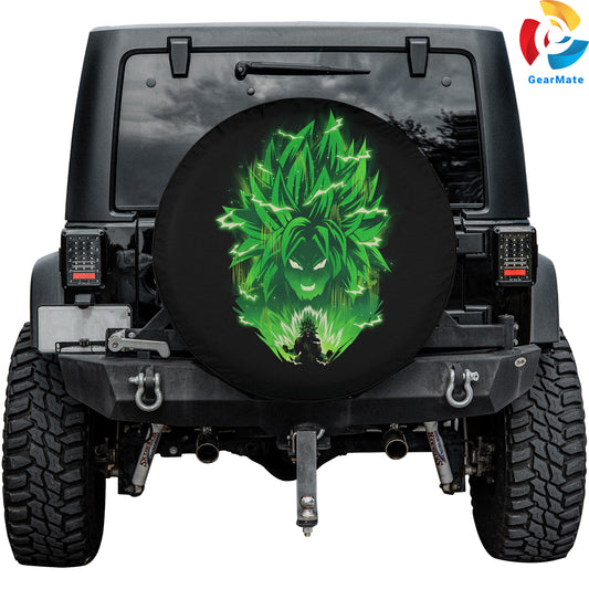 Dragon Ball Broly Green Spare Tire Cover – Premium Waterproof UV-Resistant Protector