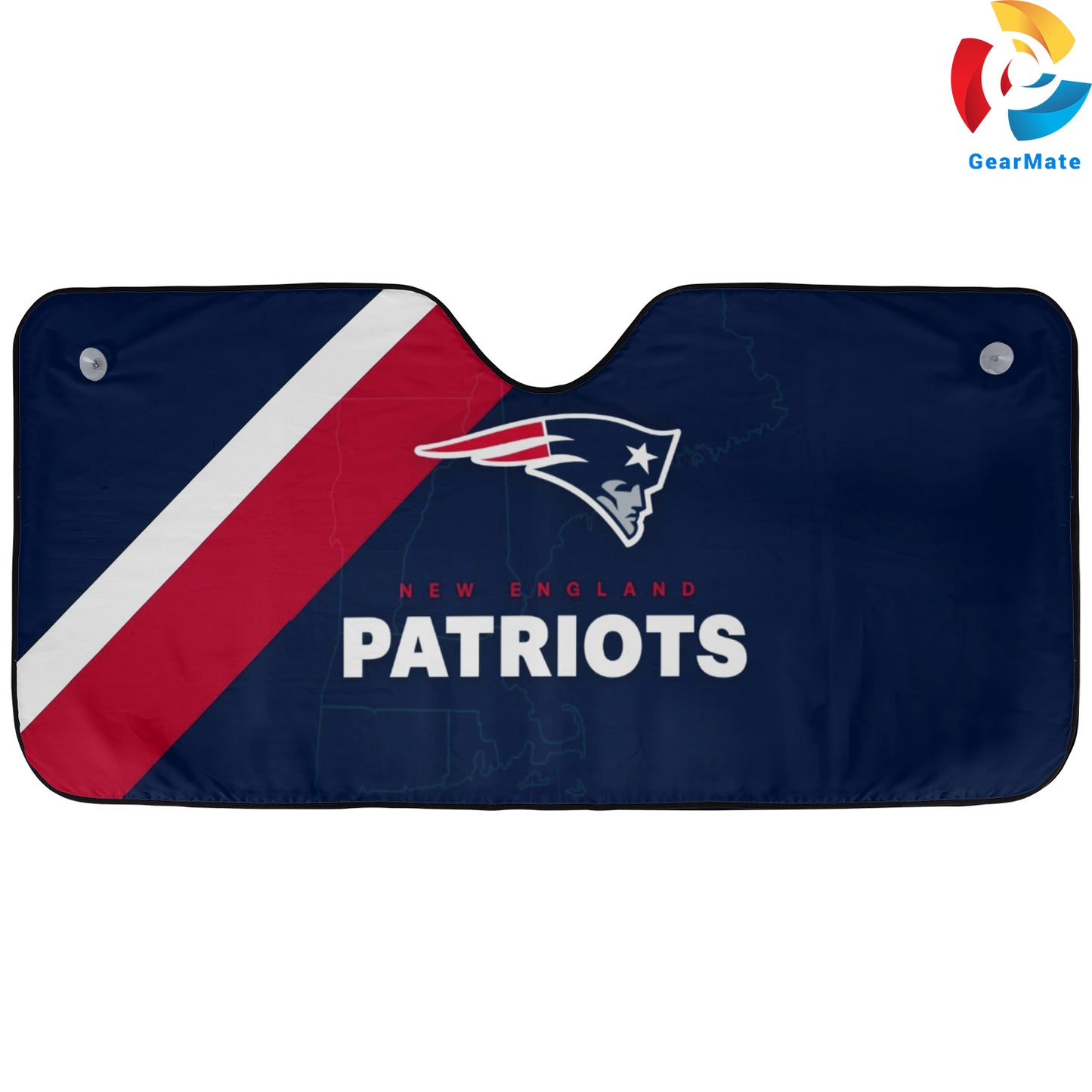 New England Patriots NFL Football Car Cover Reflective Car Sunshade – Premium Heat & UV Protection, Universal Fit