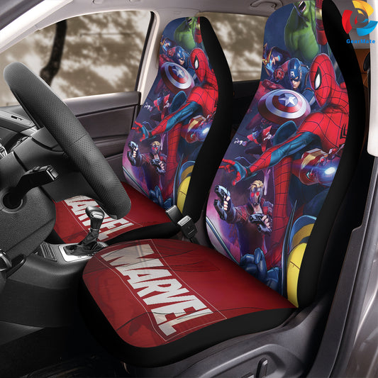 Marvel Heroes Car Seat Covers – High Quality Graphic and Polar Fleece Protector Set