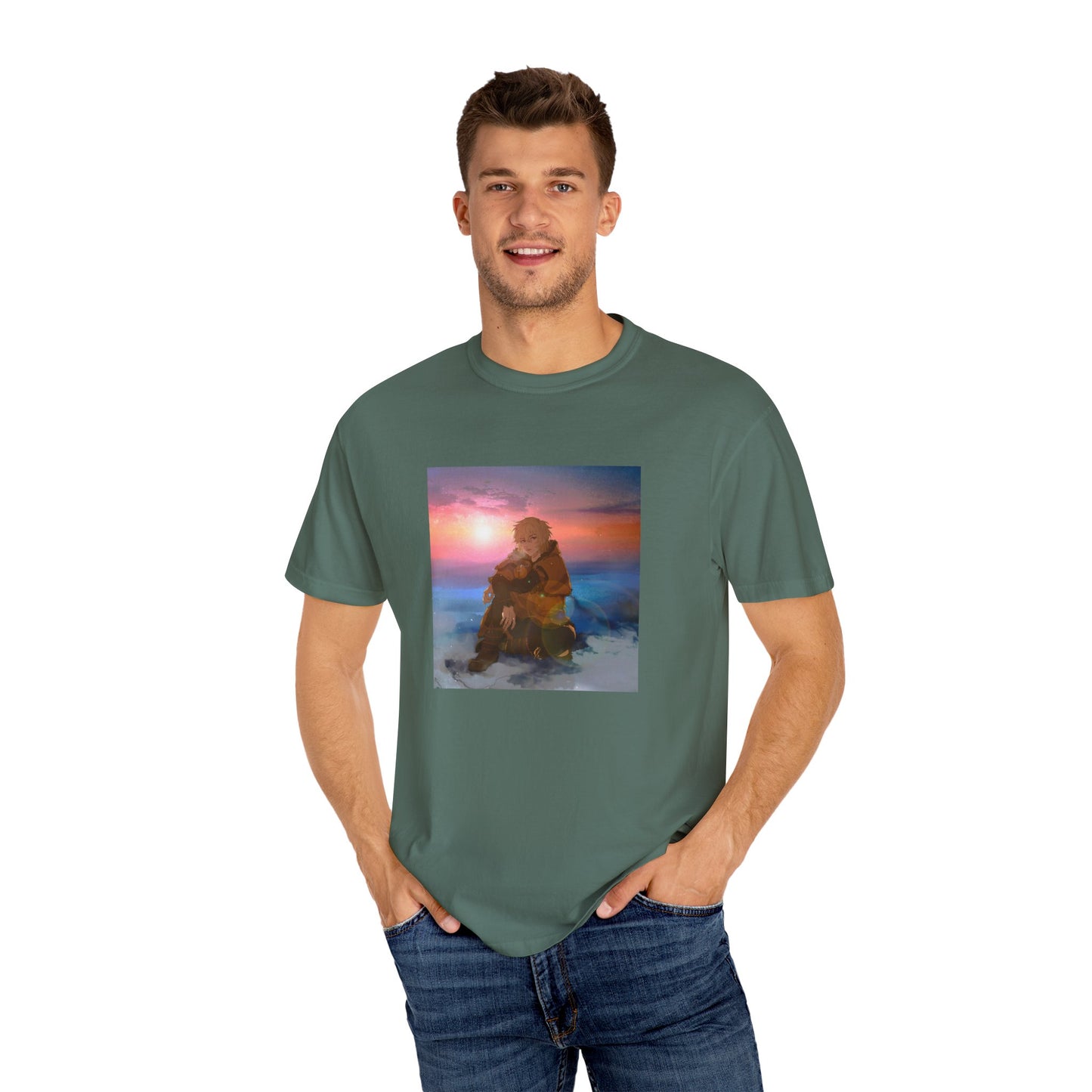 Vinland Saga Thorfinn Garment-Dyed T-Shirt – Premium Cotton Tee for Customization