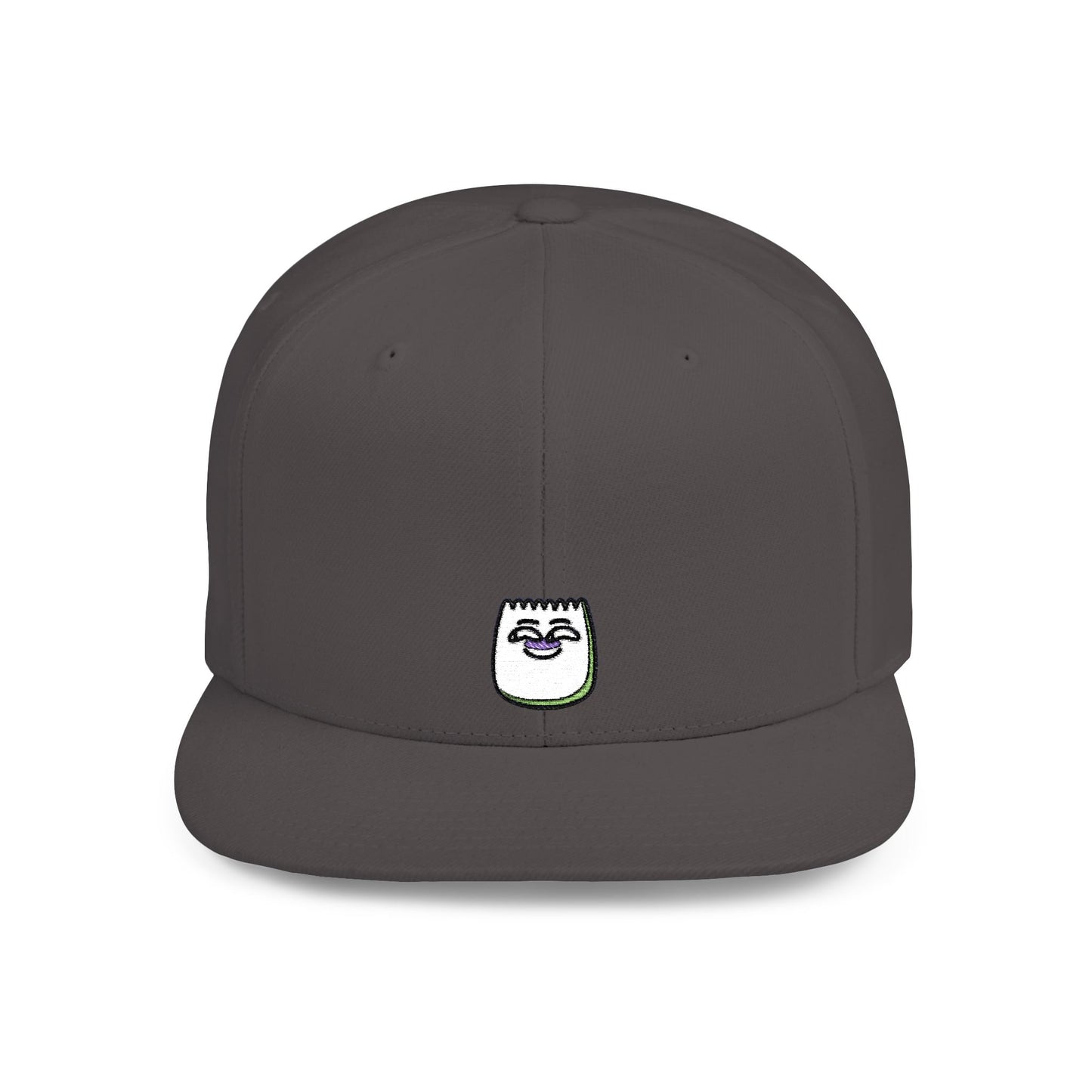 Icons Embroidered Hehe Face Flat Bill Snapback – Lightweight, Custom Fit, Premium Quality