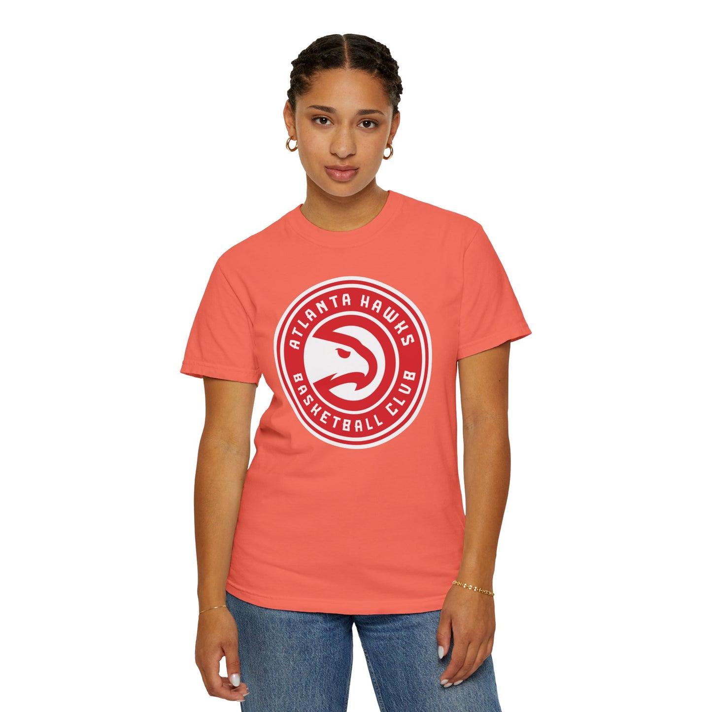 Atlanta Hawks Hoop Lifestyle Garment-Dyed T-Shirt – Premium Cotton Tee for Customization