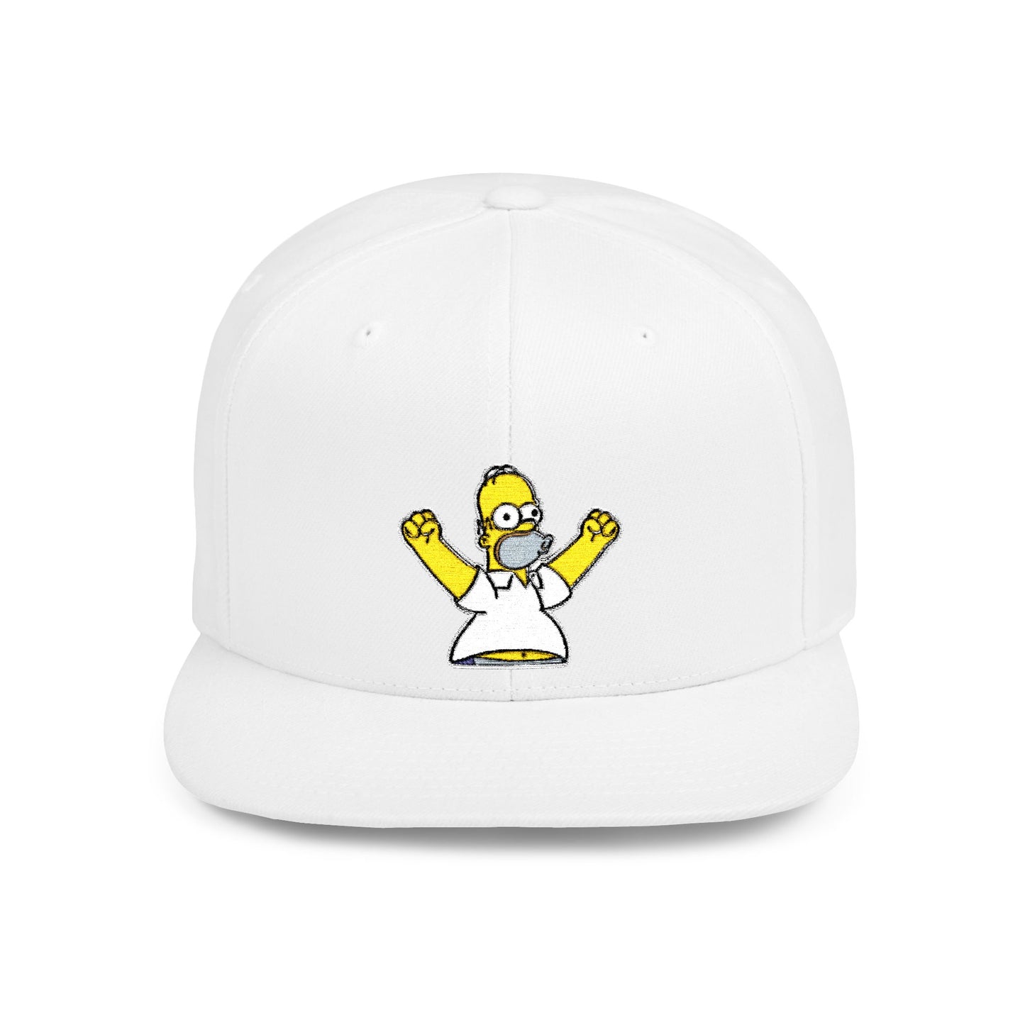 Homer Simpson Flat Bill Snapback – Lightweight, Custom Fit, Premium Quality