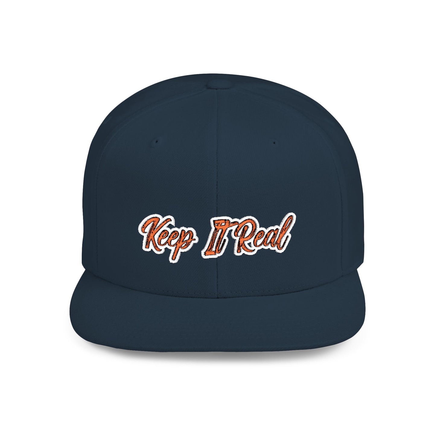 Text Keep It Real Flat Bill Snapback – Lightweight, Custom Fit, Premium Quality
