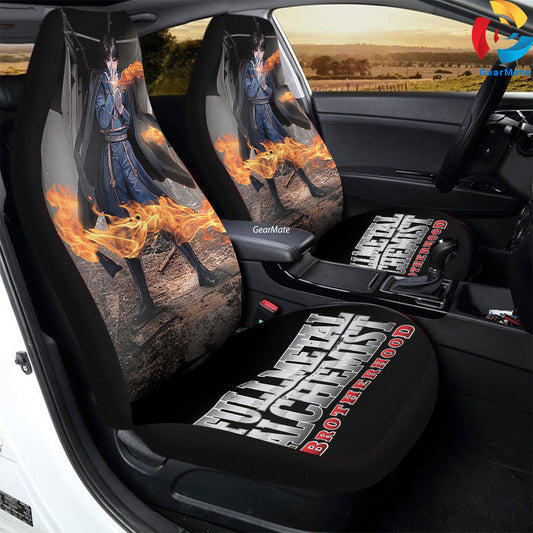 Fullmetal Alchemist Roy Mustang Car Seat Covers – High Quality Graphic and Polar Fleece Protector Set