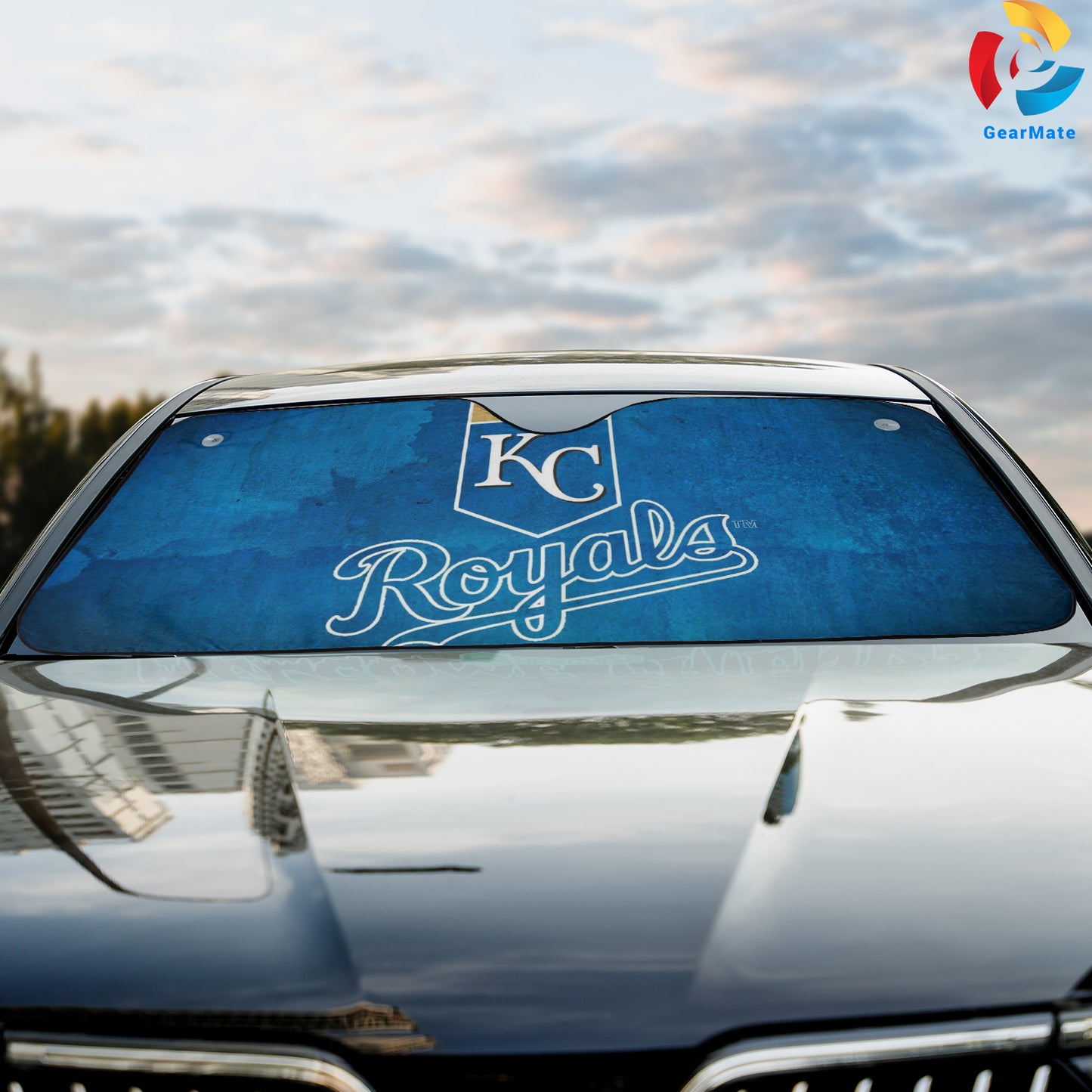 Kansas City Royals MLB Baseball The Wall Background Reflective Car Sunshade – Premium Heat & UV Protection, Universal Fit