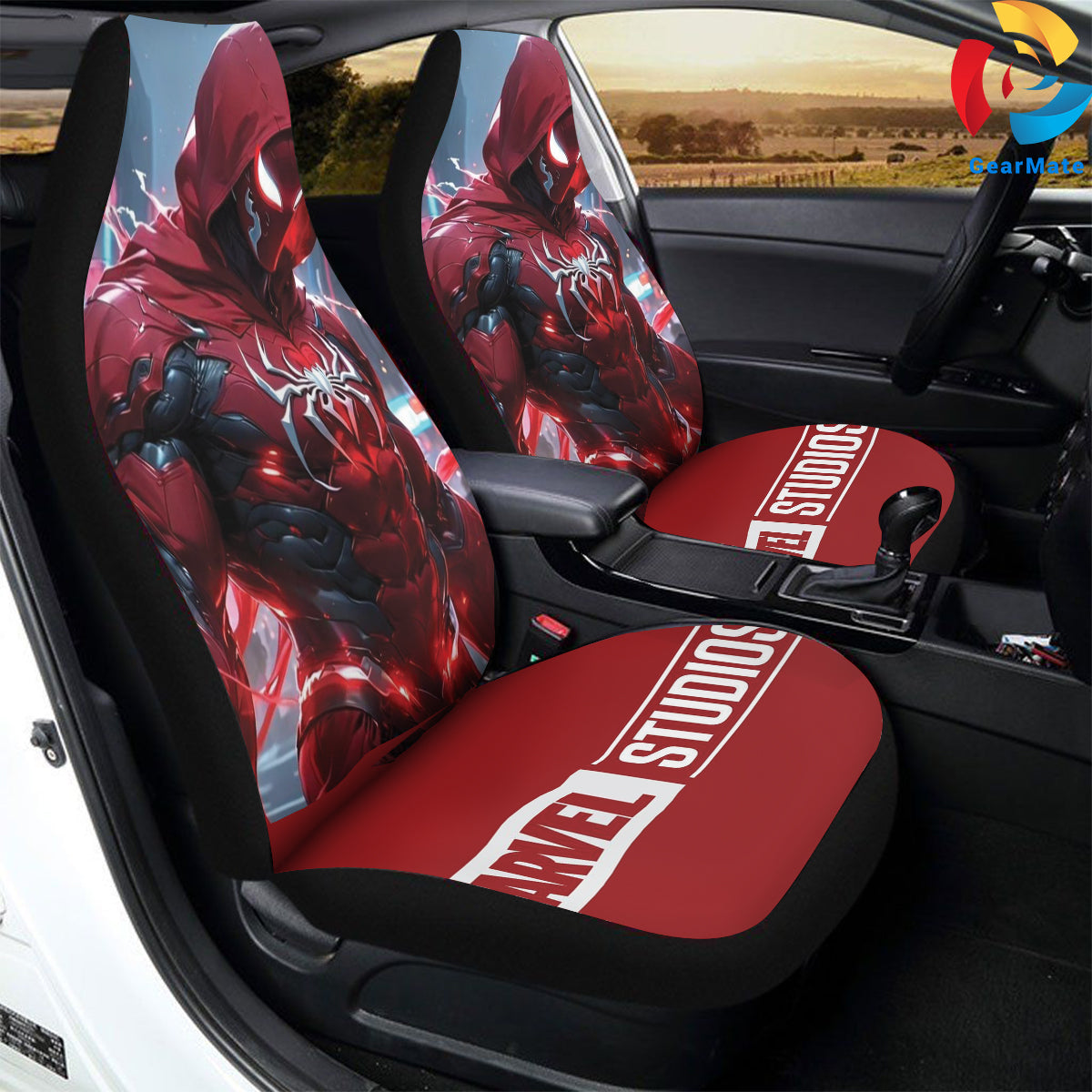 Marvel Spider Man Superhero Car Seat Covers – High Quality Graphic and Polar Fleece Protector Set