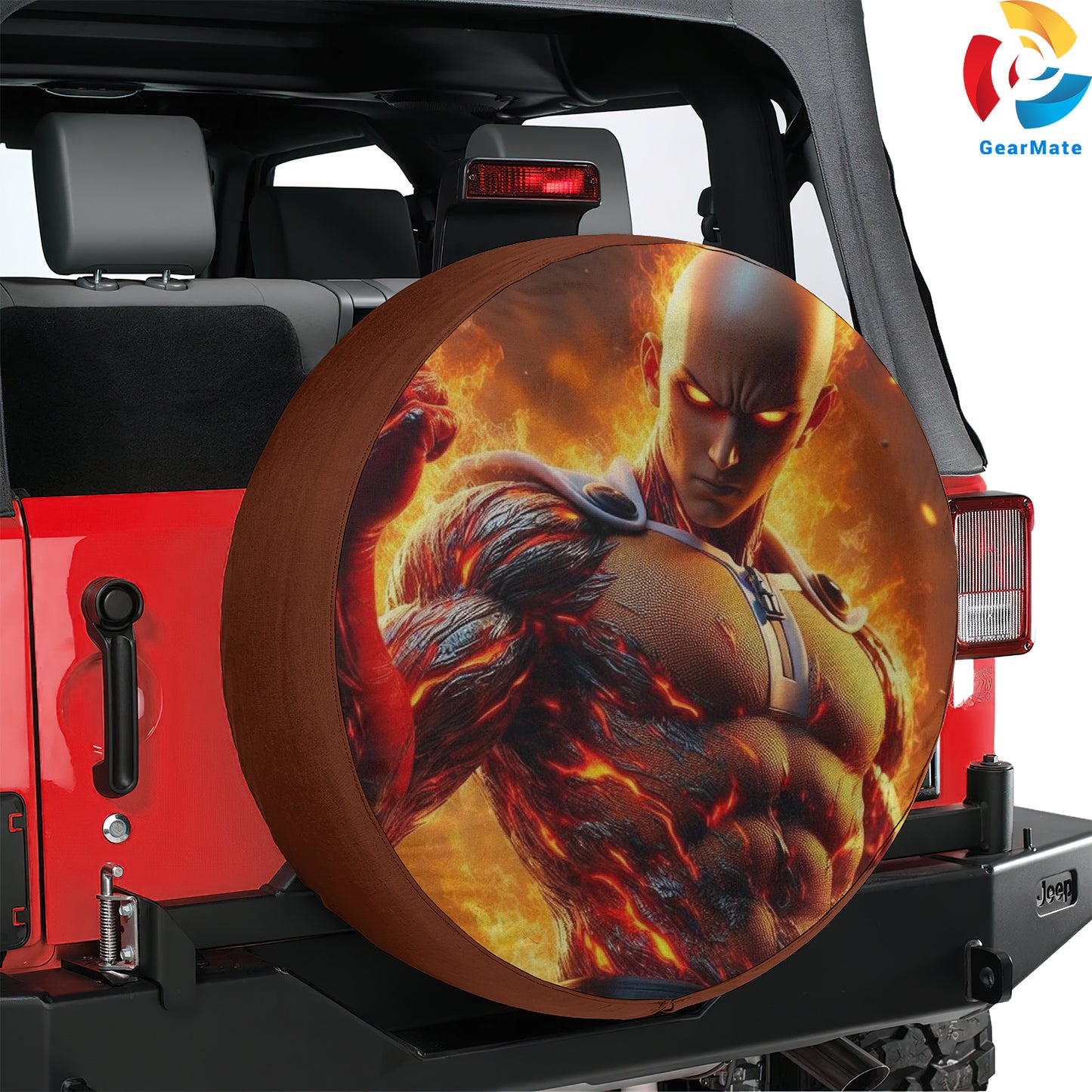 One Punch Man Anime Merch Spare Tire Cover – Premium Waterproof UV-Resistant Protector