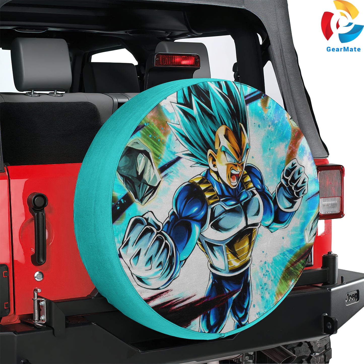 Super Saiyan God Vegeta Spare Tire Cover – Premium Waterproof UV-Resistant Protector