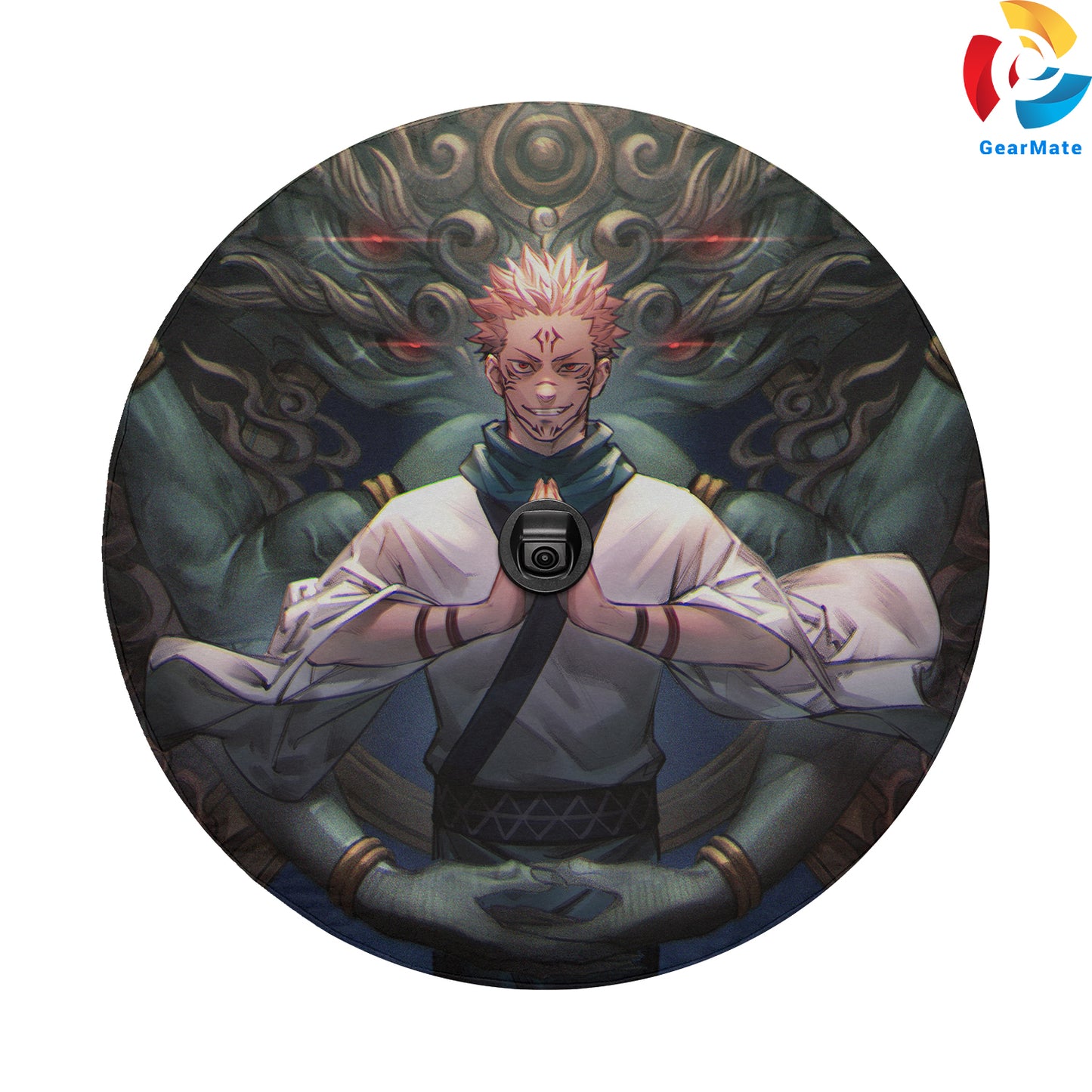 Sukuna Jujutsu Kaisen Spare Tire Cover – Premium Waterproof UV Resistant Protector