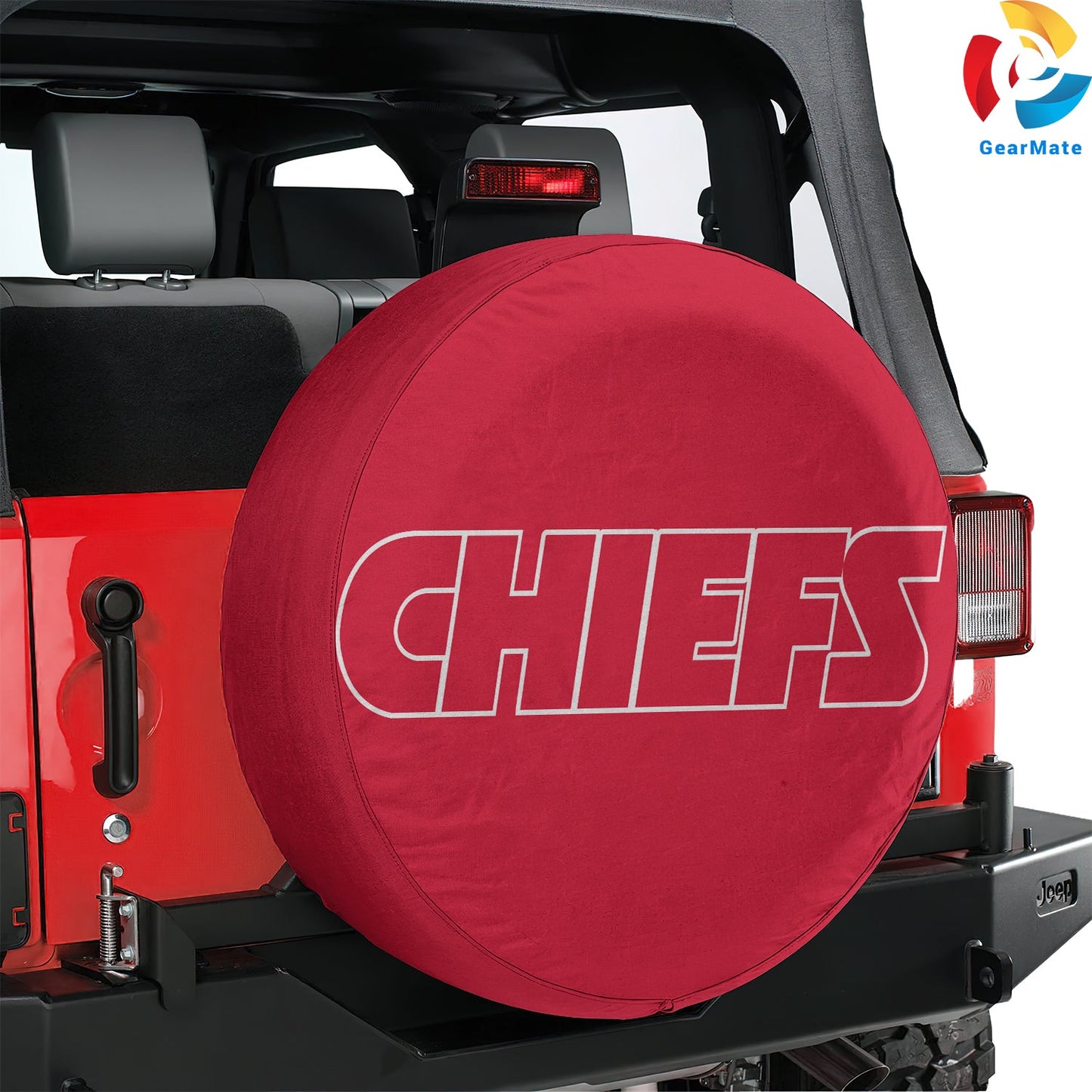 Kansas City Chiefs NFL Fan Gear Spare Tire Cover – Premium Waterproof UV-Resistant Protector