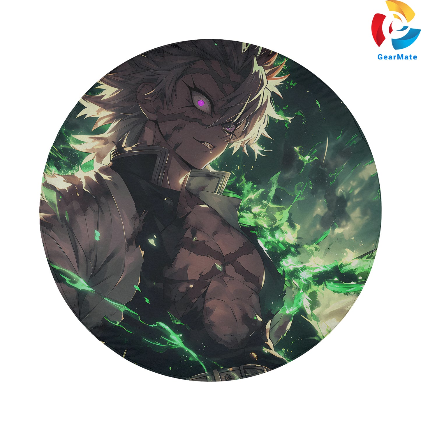 Demon Slayer Sanemi Shinazugawa Anime Spare Tire Cover – Premium Waterproof UV Resistant Protector