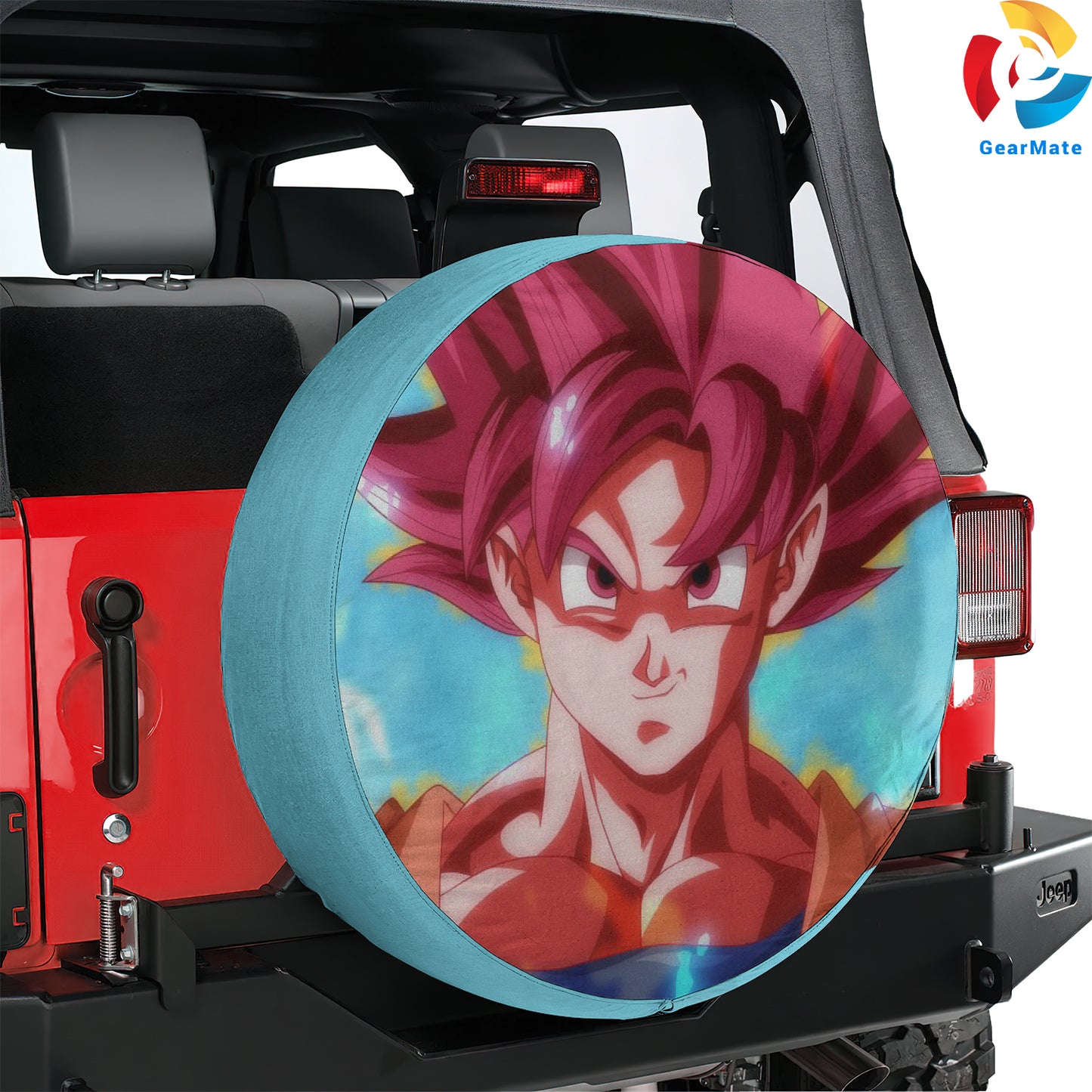 Dragon Ball Goku Warrior Spirit Spare Tire Cover – Premium Waterproof UV-Resistant Protector