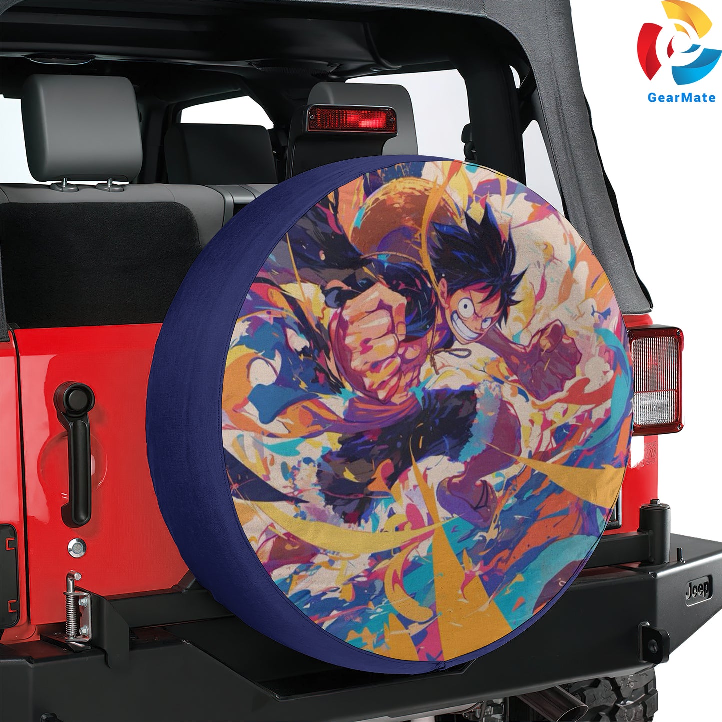 One Piece Monkey D Luffy Treasure Hunt Spare Tire Cover – Premium Waterproof UV-Resistant Protector