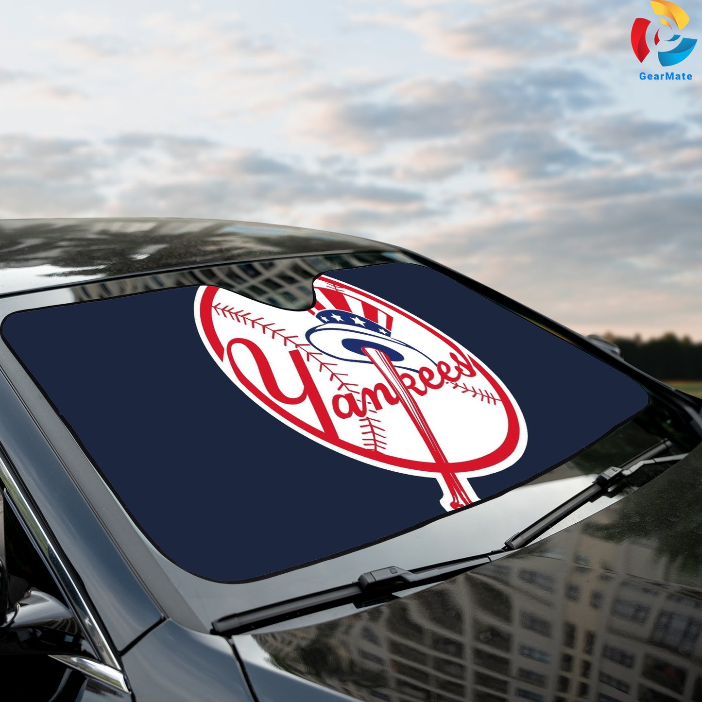 New York Yankees Baseball Best Team Reflective Car Sunshade – Premium Heat & UV Protection, Universal Fit