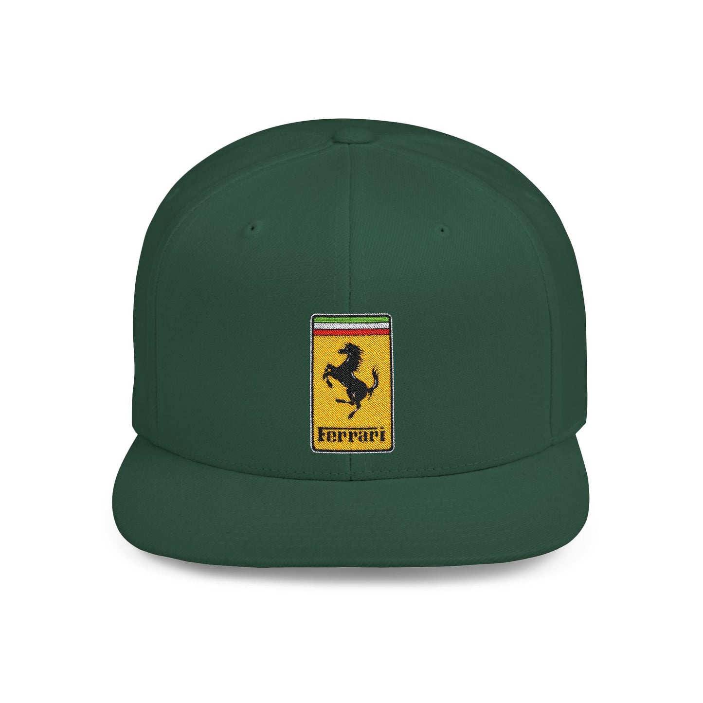 Ferrari Flat Bill Snapback – Lightweight, Custom Fit, Premium Quality