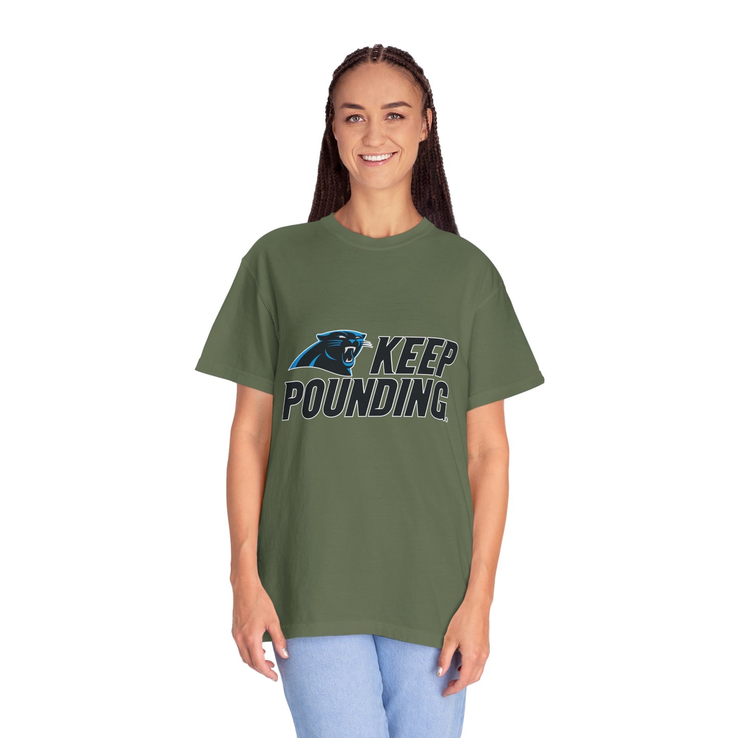 Carolina Panthers Keep Pounding Garment-Dyed T-Shirt – Premium Cotton Tee for Customization