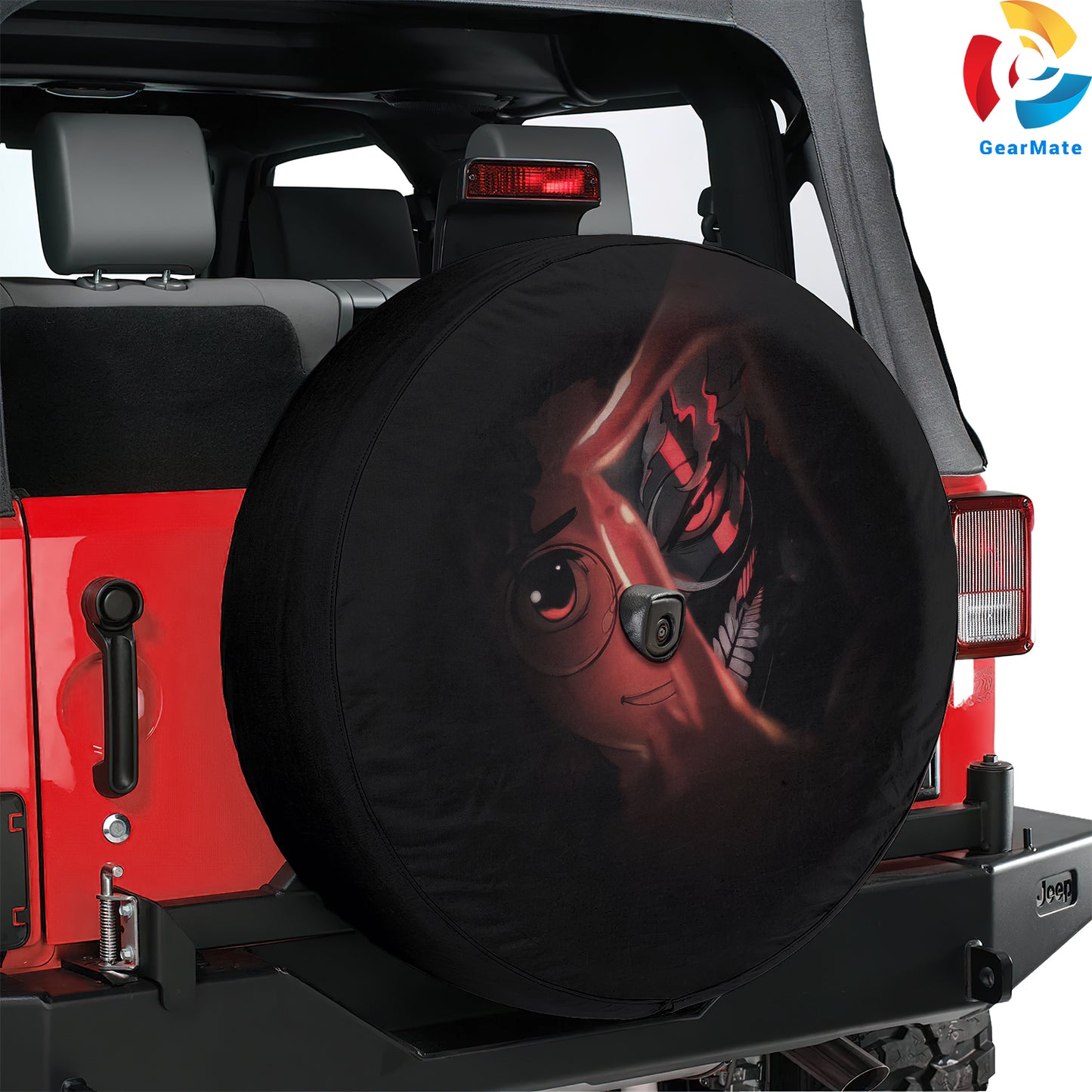 Okarun (Dandadan) Anime Spare Tire Cover – Premium Waterproof UV Resistant Protector