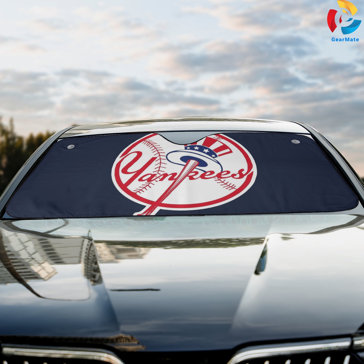 New York Yankees Baseball Best Team Reflective Car Sunshade – Premium Heat & UV Protection, Universal Fit