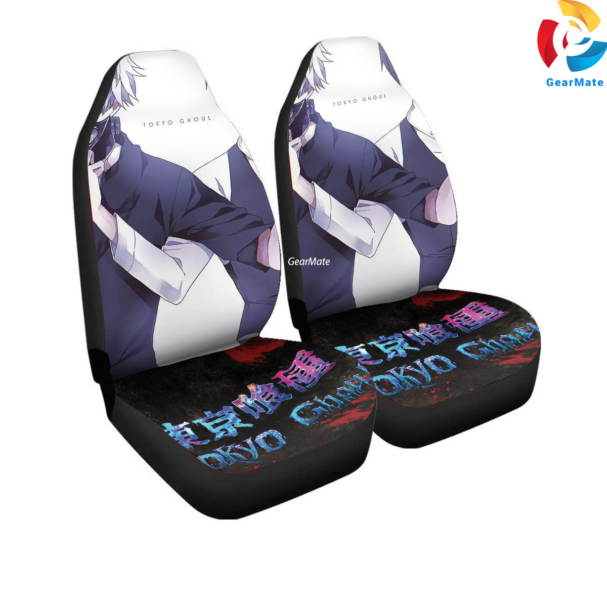 Tokyo Ghoul Combination Car Seat Covers – High Quality Graphic and Polar Fleece Protector Set