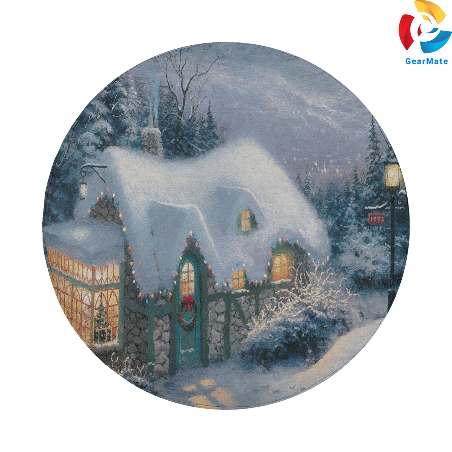 Merry Christmas 2024 Cozy Snowy House Spare Tire Cover – Premium Waterproof UV Resistant Protector