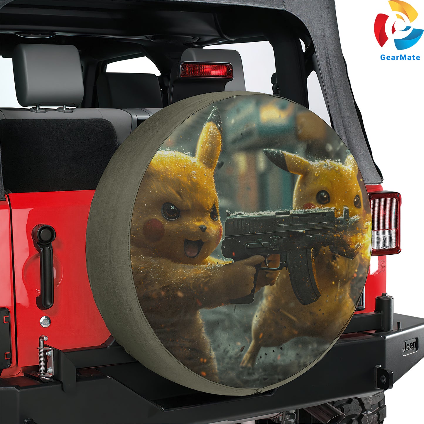 Pokemon Pikachu Anime Series Spare Tire Cover – Premium Waterproof UV Resistant Protector