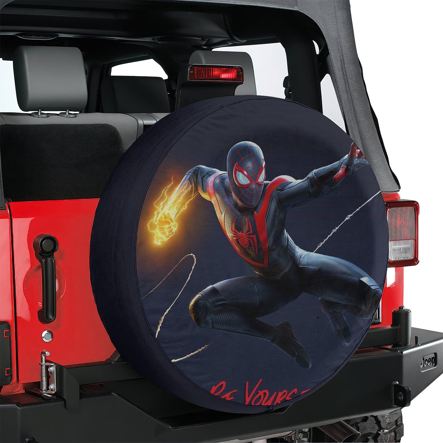 Miles Morales Spider-Verse Spare Tire Cover – Premium Waterproof UV Resistant Protector