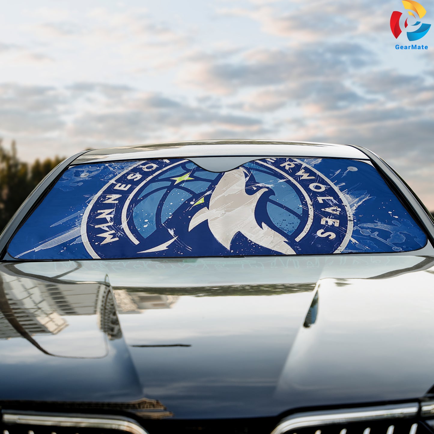 NBA Minnesota Timberwolves Reflective Car Sunshade – Premium Heat & UV Protection, Universal Fit