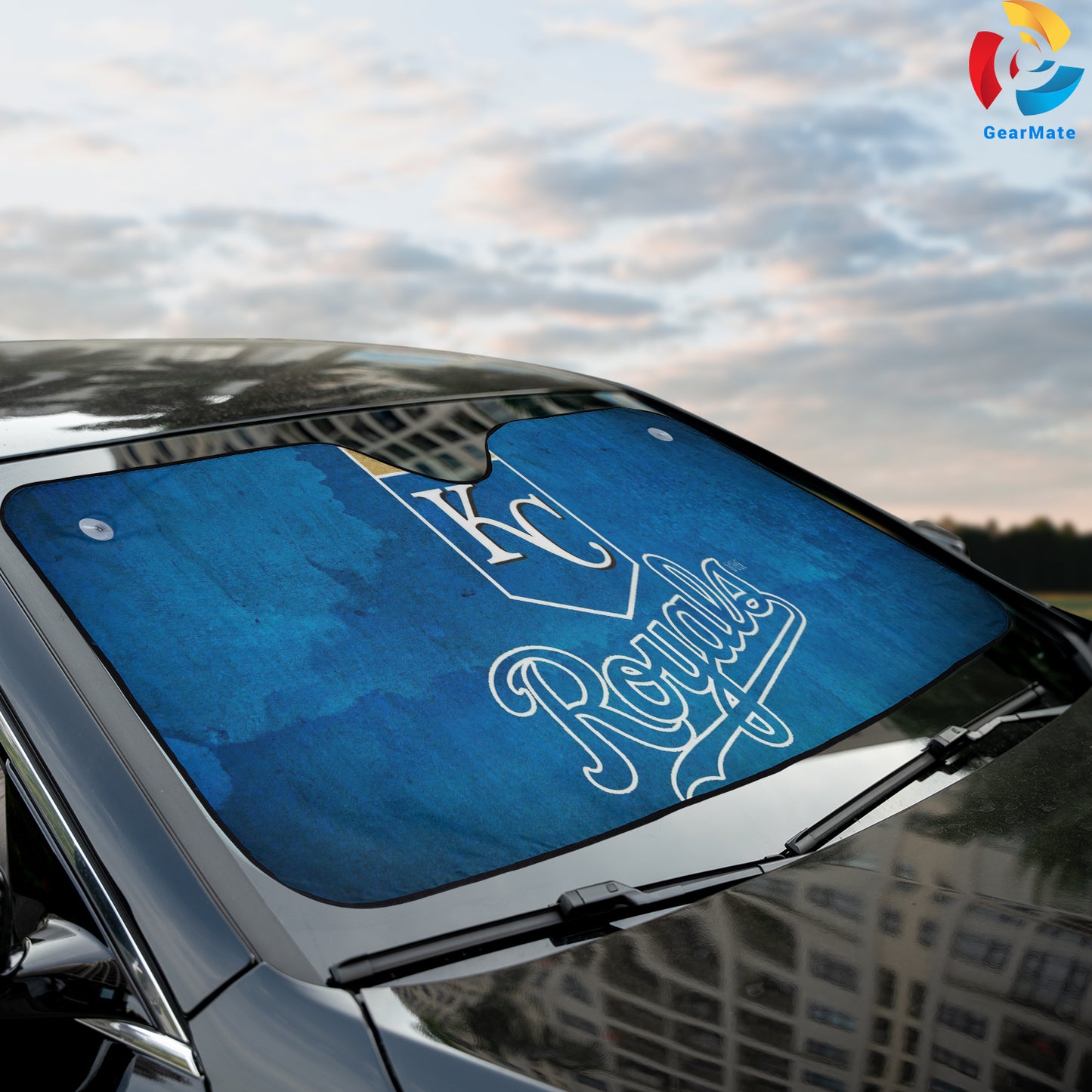 Kansas City Royals MLB Baseball The Wall Background Reflective Car Sunshade – Premium Heat & UV Protection, Universal Fit