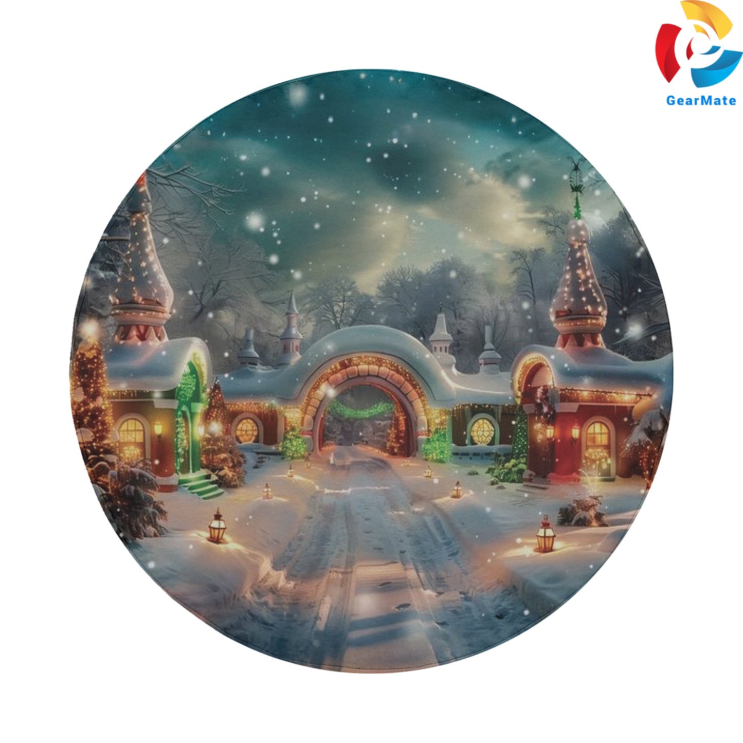 Merry Christmas 2024 Christmas Town Spare Tire Cover – Premium Waterproof UV Resistant Protector