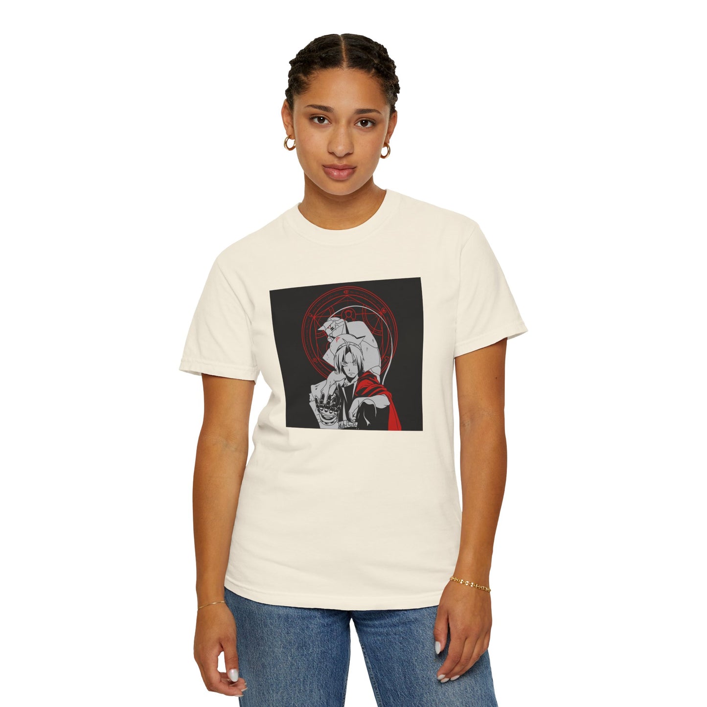 Fullmetal Alchemist Black Background Garment-Dyed T-Shirt – Premium Cotton Tee