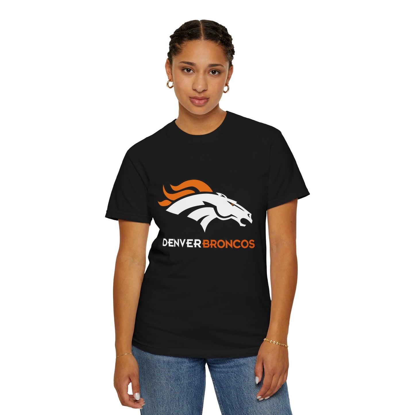 Denver Broncos Gear Garment-Dyed T-Shirt – Premium Cotton Tee for Customization