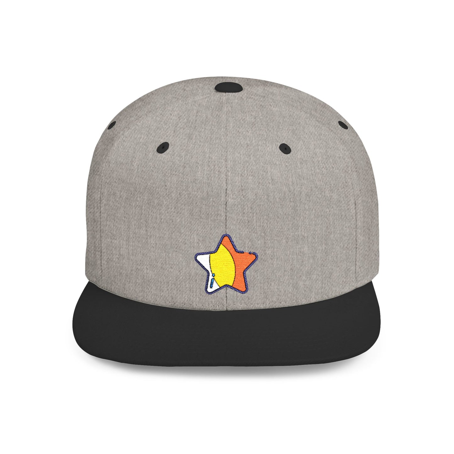 Icons Embroidered Star Yellow Flat Bill Snapback – Lightweight, Custom Fit, Premium Quality