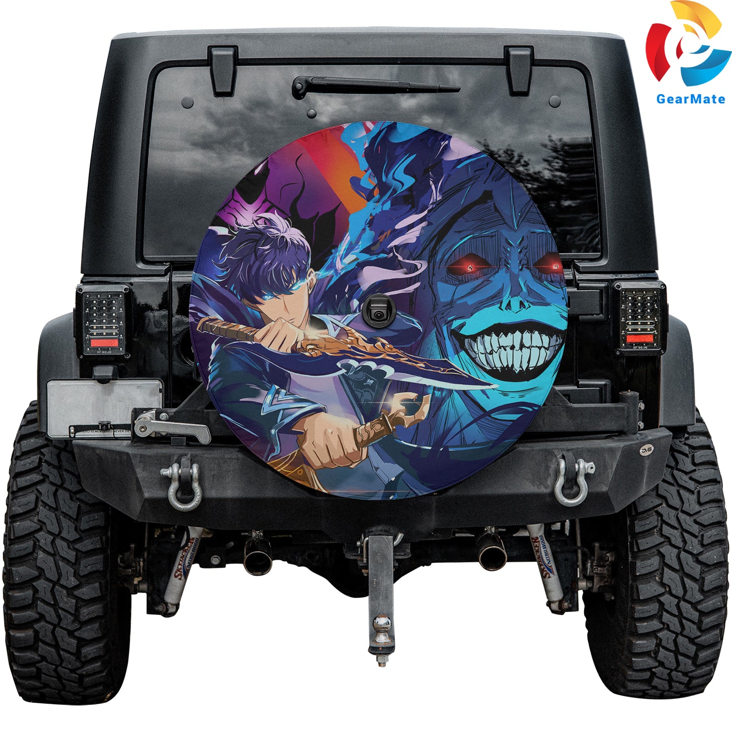 Solo Leveling Anime Spare Tire Cover – Premium Waterproof UV Resistant Protector