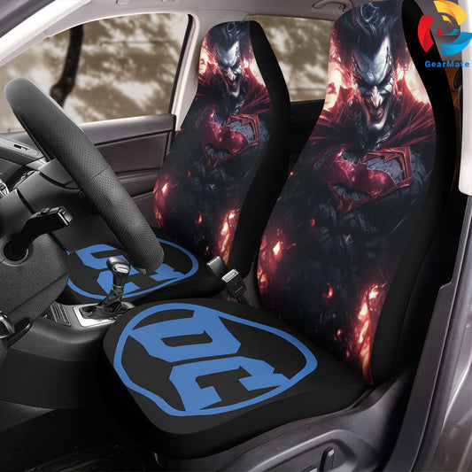 DC Joker Superman Car Seat Covers – High Quality Graphic and Polar Fleece Protector Set