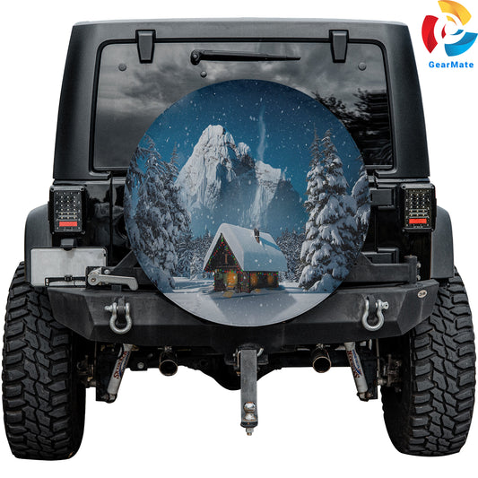 Merry Christmas 2024 Mountain House Spare Tire Cover – Premium Waterproof UV Resistant Protector