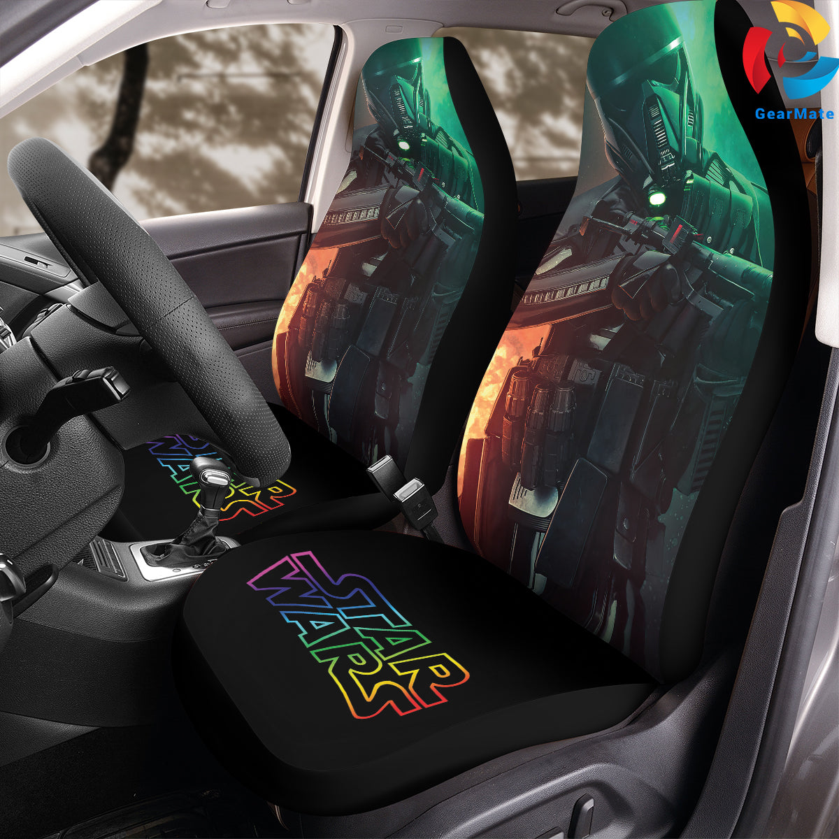 Stormtroopers Starwars Car Seat Covers – High Quality Graphic and Polar Fleece Protector Set