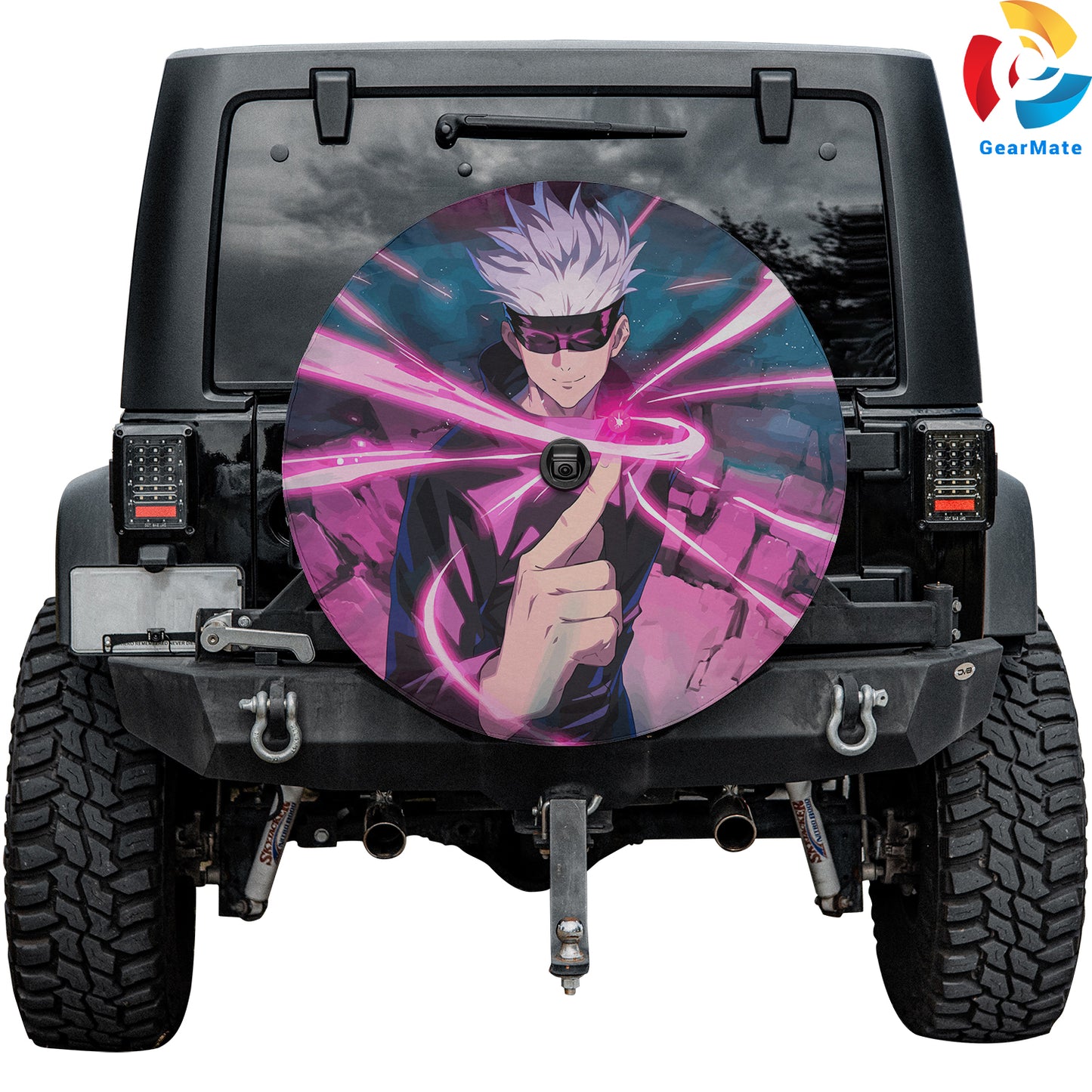 Satoru Gojo Jujutsu Anime Spare Tire Cover – Premium Waterproof UV Resistant Protector