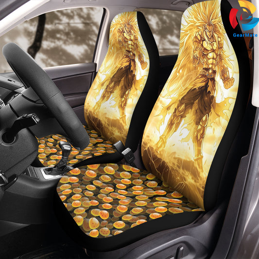 Dragon Balls Super Saiyan Armor Suit Car Seat Covers – High Quality Graphic and Polar Fleece Protector Set