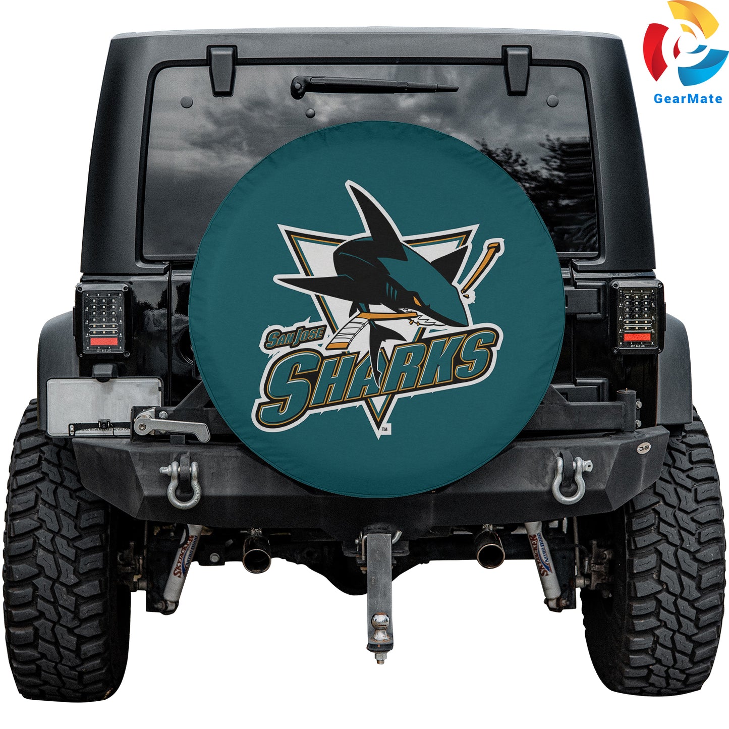 San Jose Sharks Hockey Season Spare Tire Cover – Premium Waterproof UV-Resistant Protector