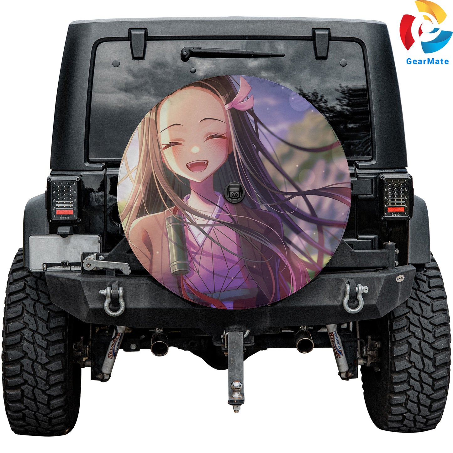 Nezuko Kamado Demon Slayer Spare Tire Cover – Premium Waterproof UV Resistant Protector