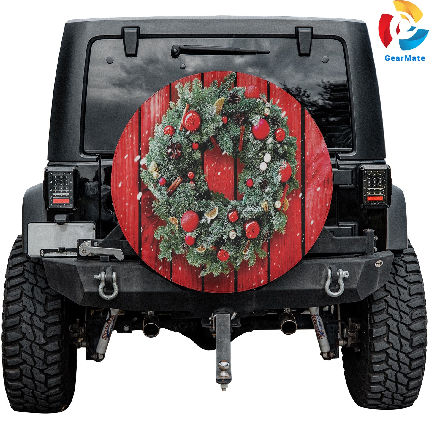 Merry Christmas 2024 Winter Wonderland Spare Tire Cover – Premium Waterproof UV Resistant Protector