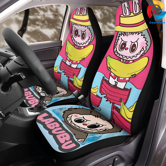 Labubu Fruit Car Seat Covers – High Quality Graphic and Polar Fleece Protector Set