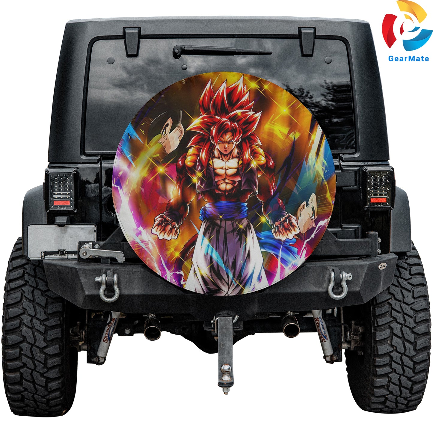 Dragon Ball Super Saiyan 4 Gogeta Spare Tire Cover – Premium Waterproof UV-Resistant Protector