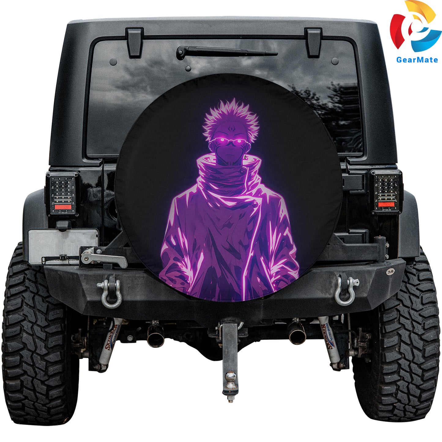 Sukuna Jujutsu Kaisen Spare Tire Cover – Premium Waterproof UV Resistant Protector