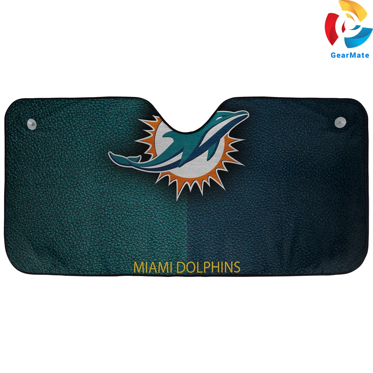 Miami Dolphins NFL Football Team Logo Pirit Cover Reflective Car Sunshade – Premium Heat & UV Protection, Universal Fit