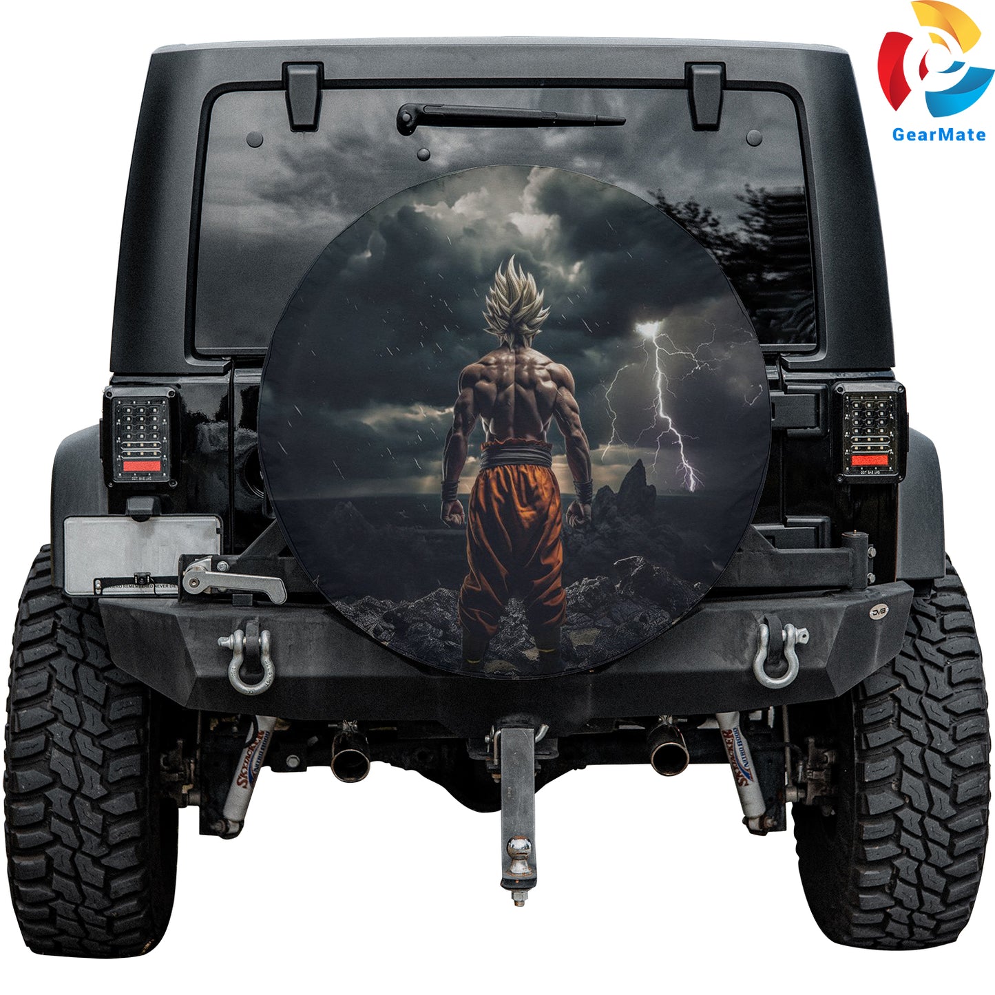 Dragon Ball Super Saiyan Goku Spare Tire Cover – Premium Waterproof UV-Resistant Protector